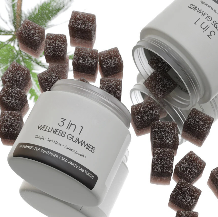 💪 Shilajit 3-i-1 Gummies för Män | Energi, Styrka & Vitalitet